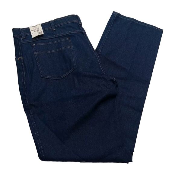 Vintage Wrangler Stretch Flex Fit Jeans Men's 42x34 Blue Classic Fit Made In USA